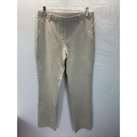 Quince‎ Ultra-Stretch Ponte Straight Leg  Pant in Khaki size M career neutral - Picture 3 of 10